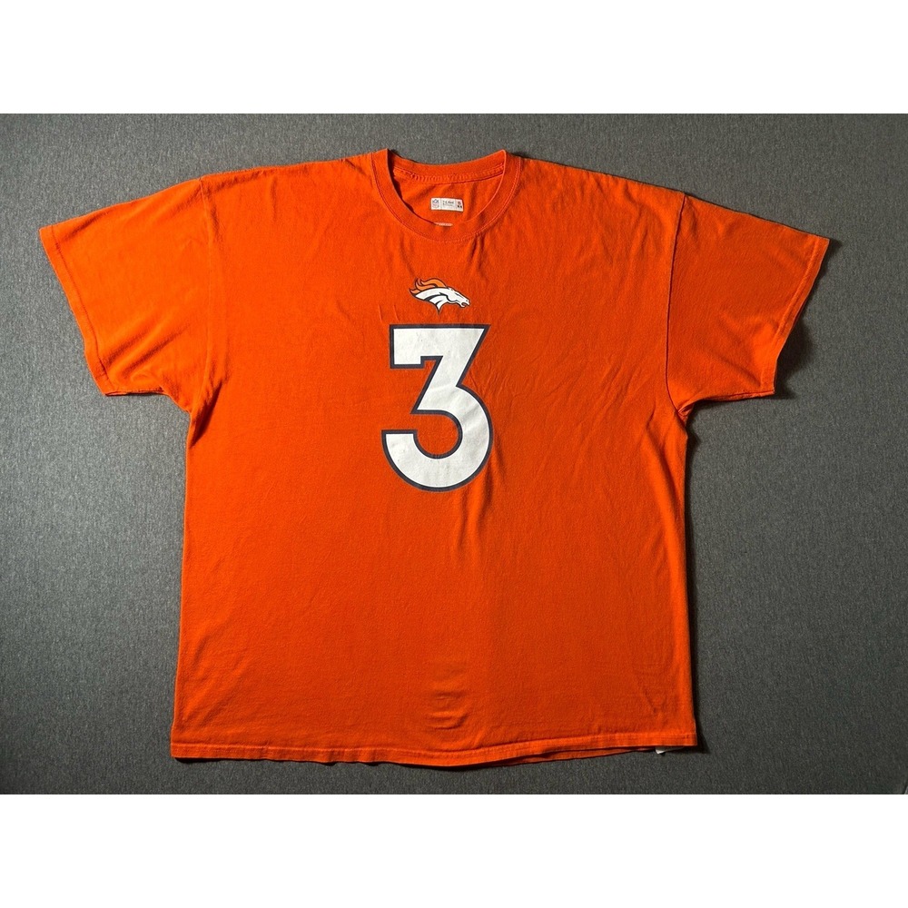 NFL Team Apparel Denver Broncos Russell Wilson #3 Name & Number T-Shirt XXL